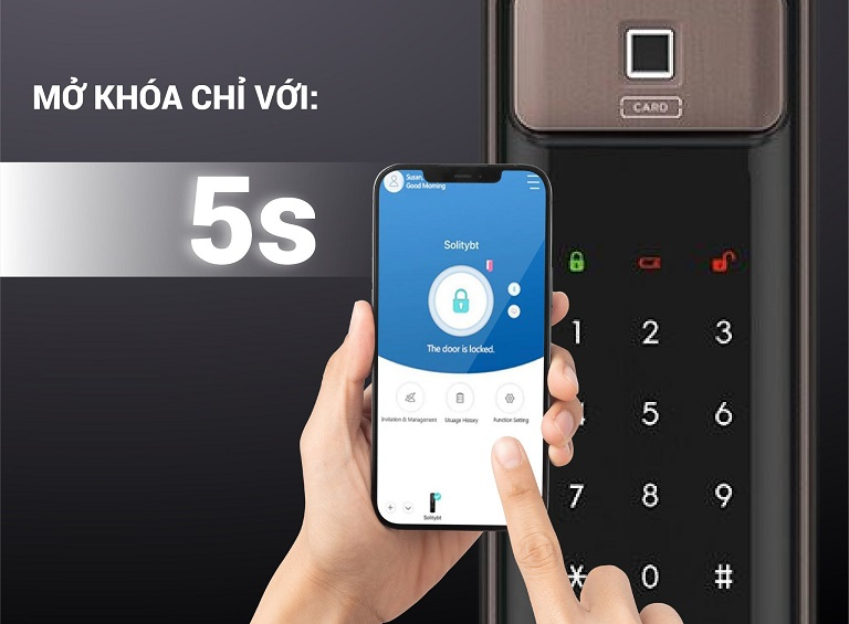 khóa cửa điều khiển từ xa bằng điện thoại