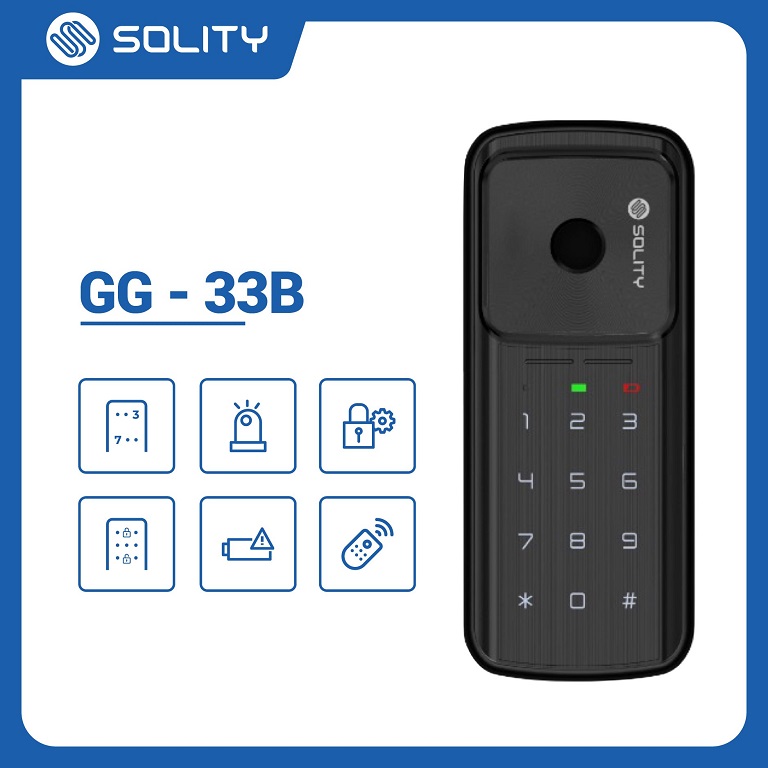 Khóa cửa vân tay thông minh Solity GG-33B