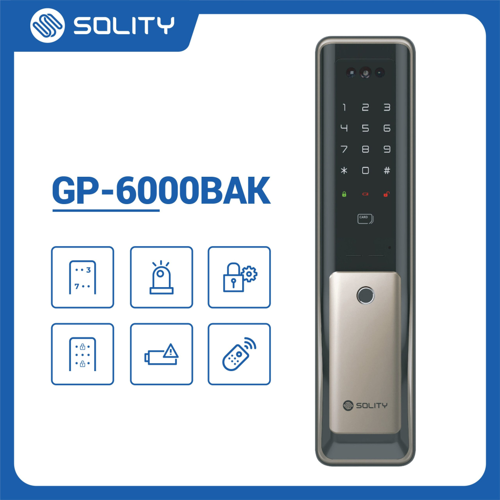 Khóa Cửa Điện Tử Solity GP-6000BAK