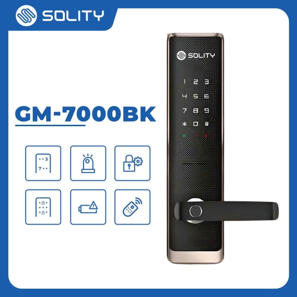 Khóa vân tay điện tử Solity GM 7000BK